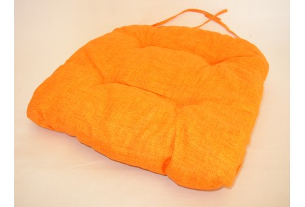 Sedák na židli 40x40 cm barva oranžový melír
